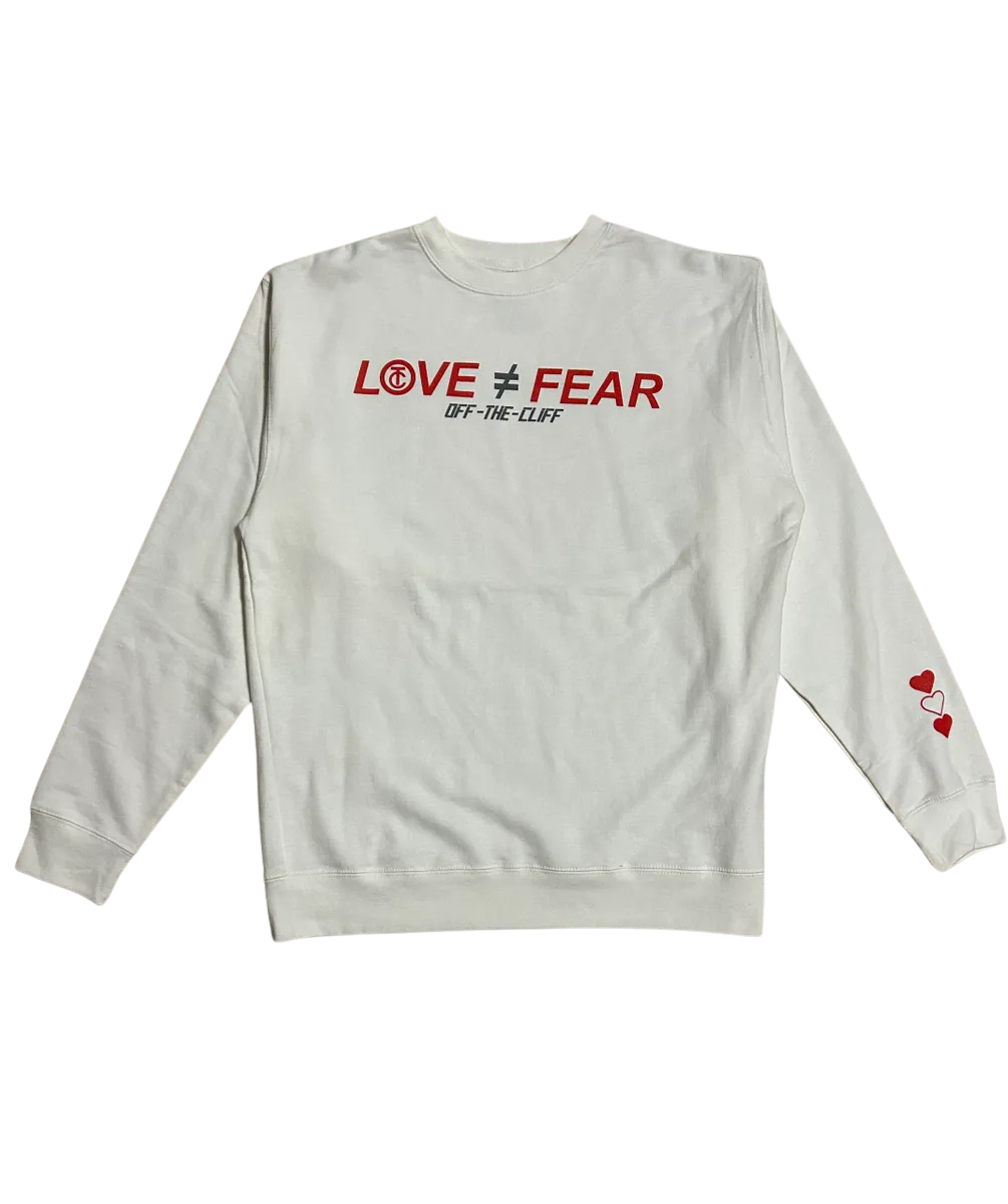 Love the opposite of Fear (Crew Neck) (Wht)