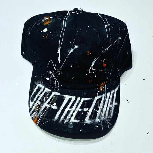 Hand Painted Dad Hat (Black)