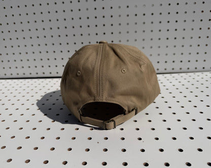 Dad Hat Khaki and white