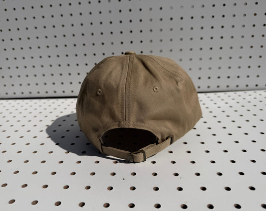 Dad Hat Khaki and white