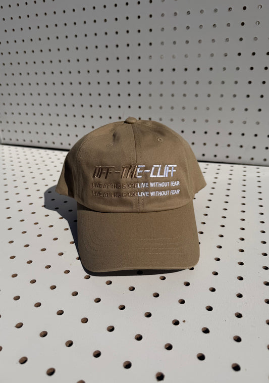Dad Hat Khaki and white