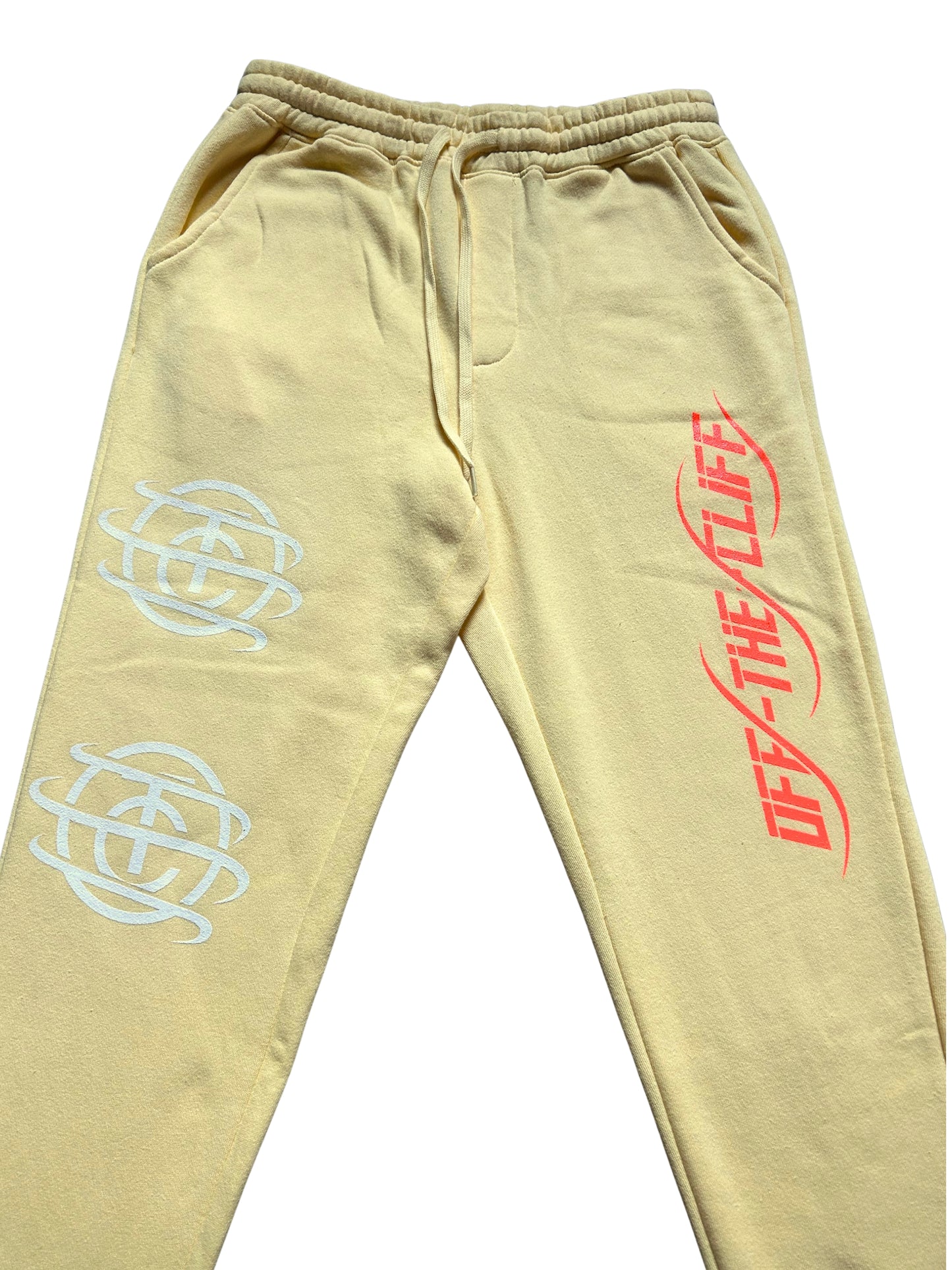 Unisex Fleece Sweatpants Midweight (Light Yellow)