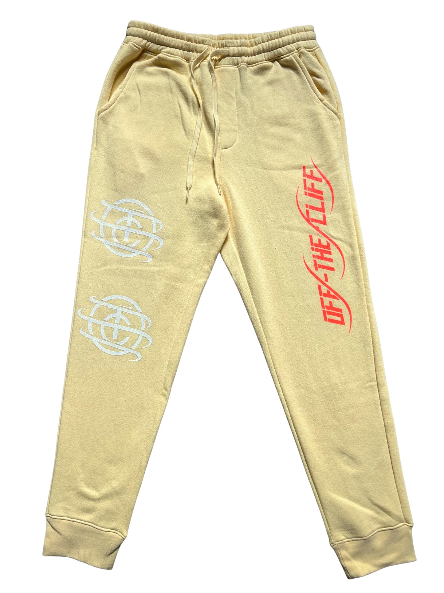 Unisex Fleece Sweatpants Midweight (Light Yellow)